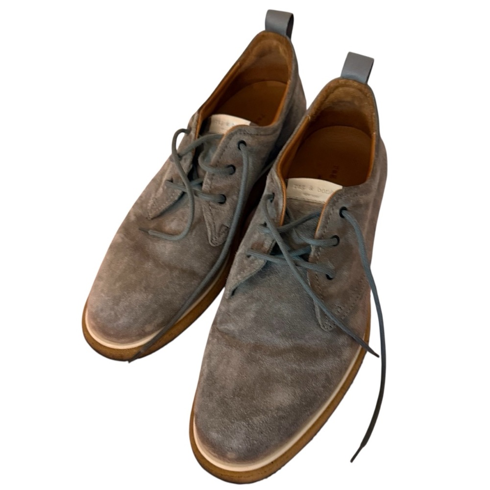 Rag & Bone Elliot Oxford Gray Suede Shoes, Size 43